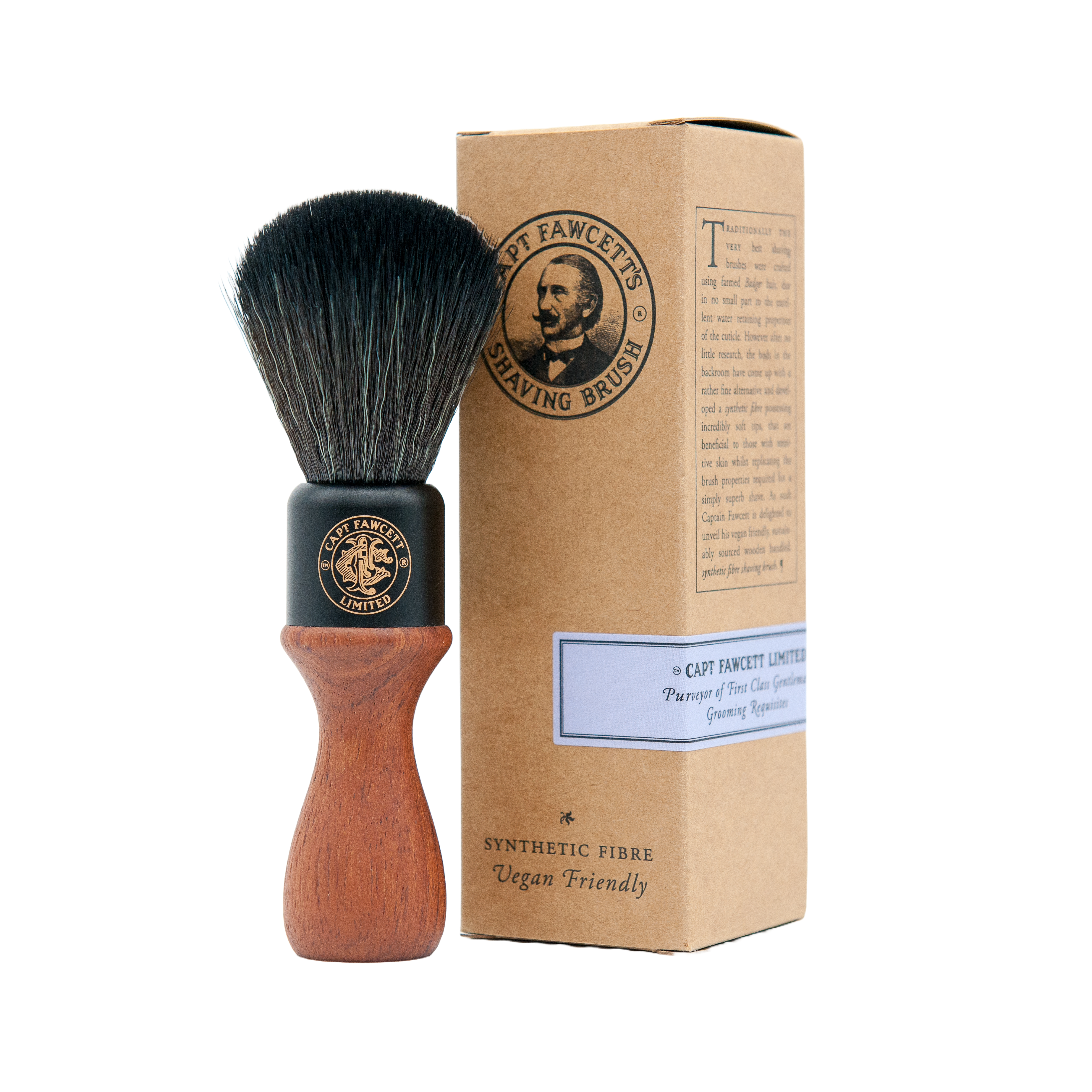 Wooden Handle Faux Fur Shaving Brush