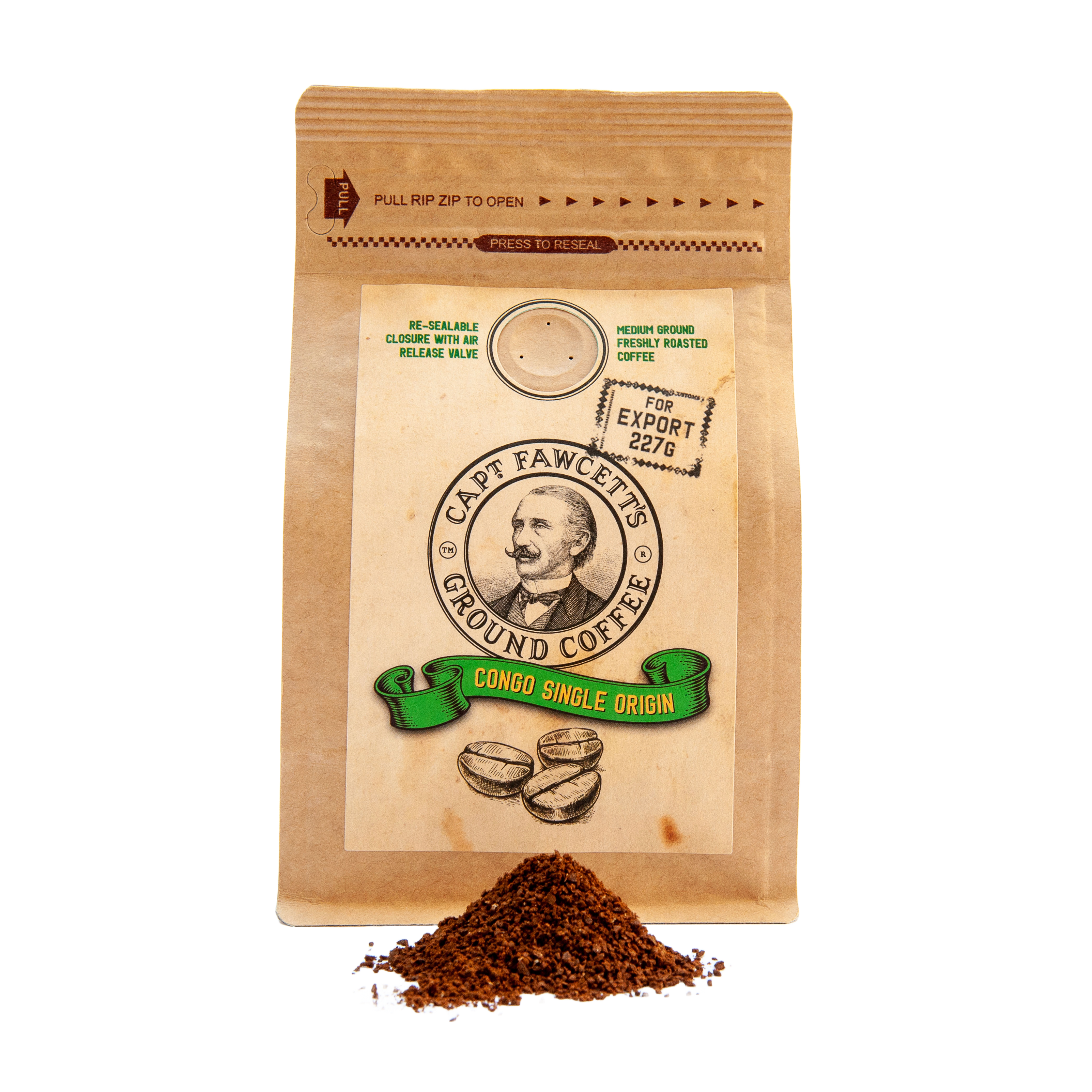 Captain Fawcett Coffee Ground (227gms)
