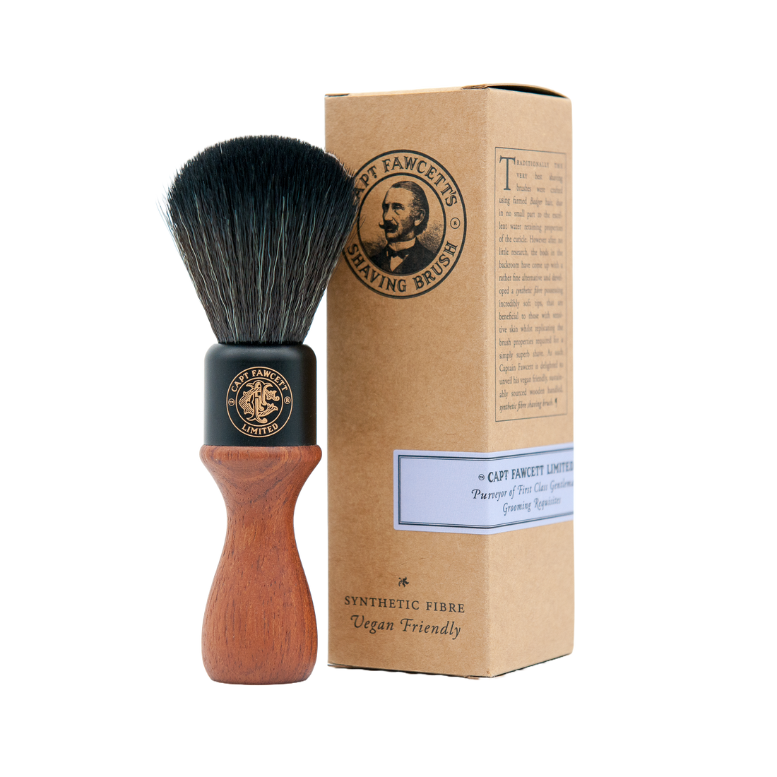 Wooden Handle Faux Fur Shaving Brush