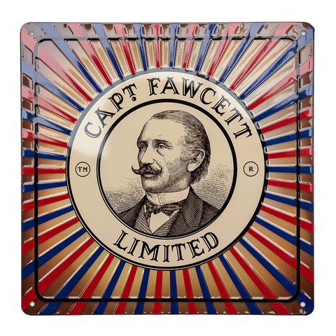 Captain Fawcett Tin Sign